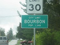 USA - Bourbon MO - City Sign (13 Apr 2009)